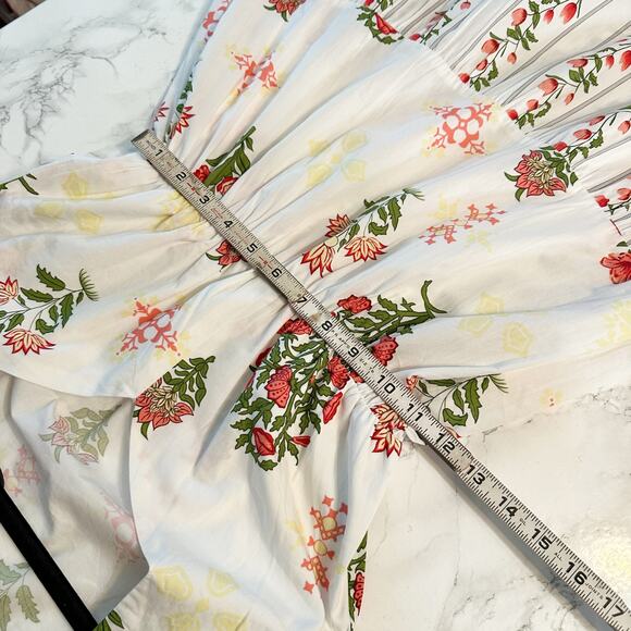 Celina Moon X Anthro Women’s Size XS Boho Floral Ruffle Cotton Maxi Dress NEW - Picture 15 of 15